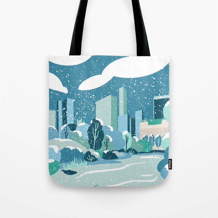 Winter in New York Tote Bag Gallery Image 1