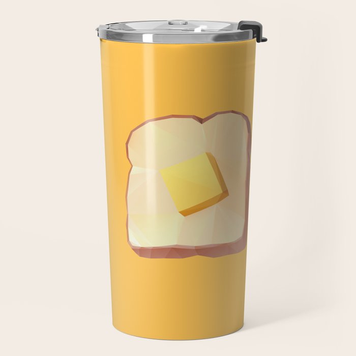Toast with Butter polygon art Travel Mug Gallery Image 2