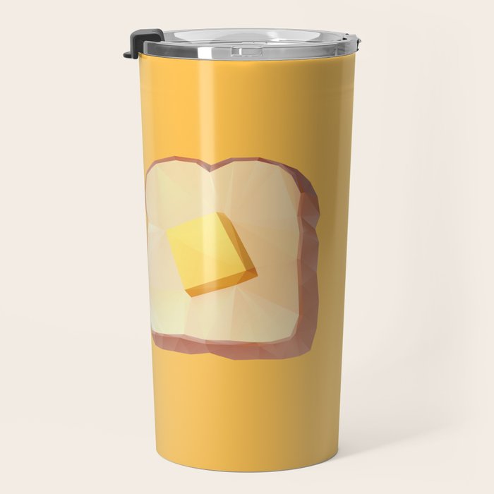 Toast with Butter polygon art Travel Mug Gallery Image 3
