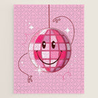 Smiley Pink Disco Ball Jigsaw Puzzle Gallery Image 1
