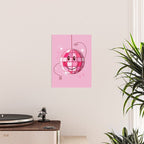 Smiley Pink Disco Ball Poster Gallery Image 2