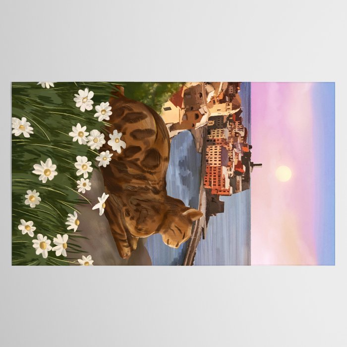 Whiskers in the Wildflowers Tablecloth Gallery Image 2