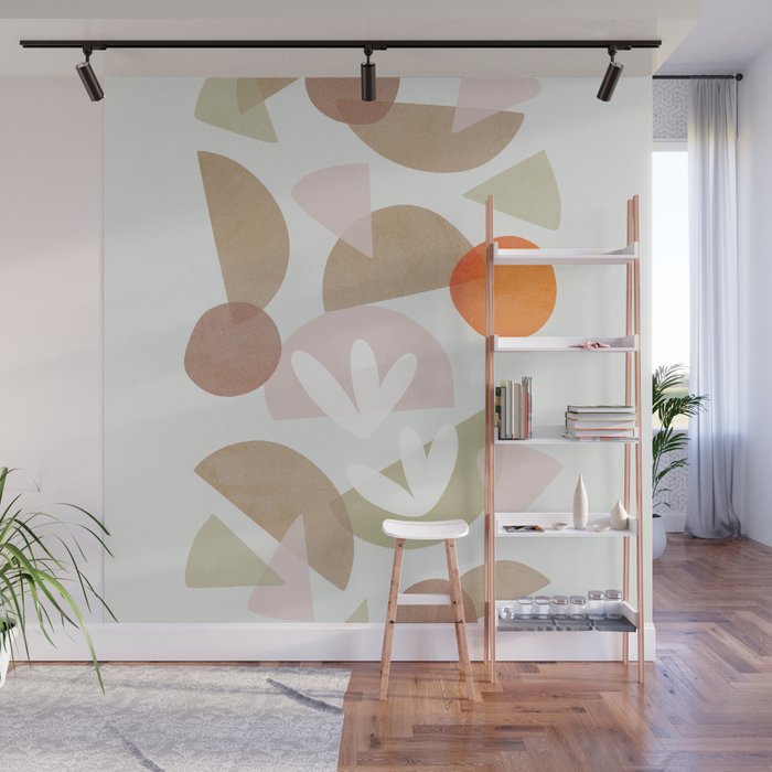 Minimal Autumnal Dance 1 Wall Mural Gallery Image 1