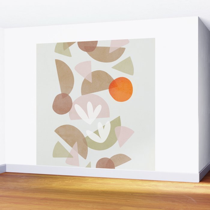 Minimal Autumnal Dance 1 Wall Mural Gallery Image 2