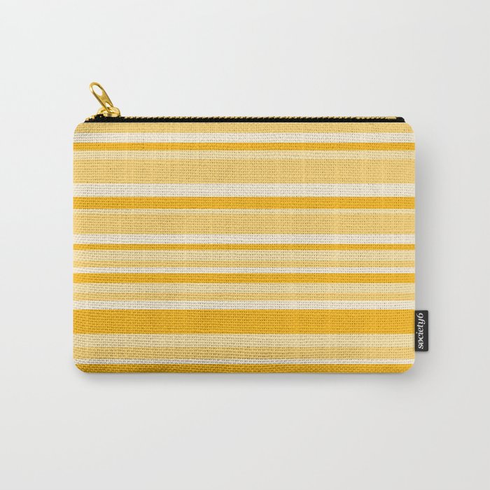 Classic Stripes XXII - Golden Sunshine Yellow Carry All Pouch Gallery Image 1
