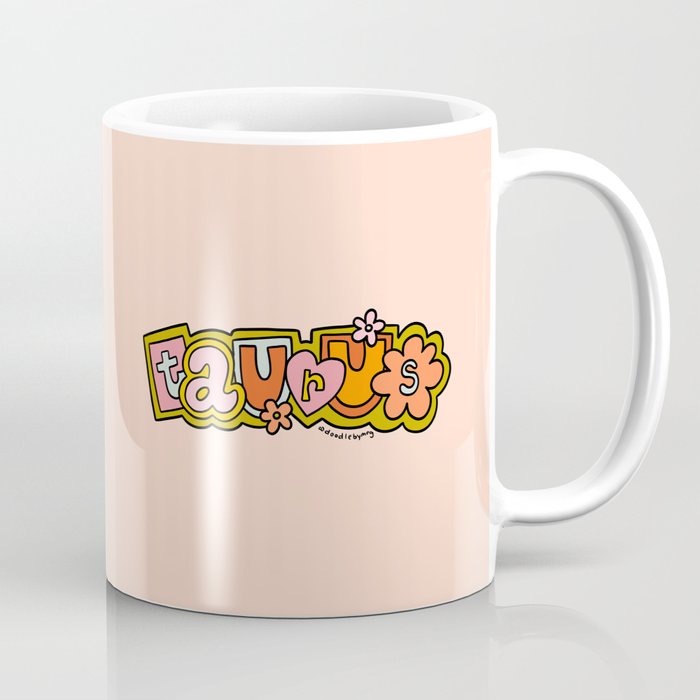 Taurus Doodle Letters Coffee Mug Gallery Image 1