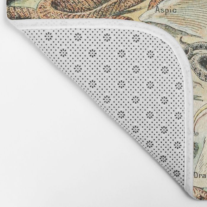 Reptiles II by Adolphe Millot // XL 19th Century Snakes Lizards Alligators Science Textbook Artwork Bath Mat Gallery Image 2