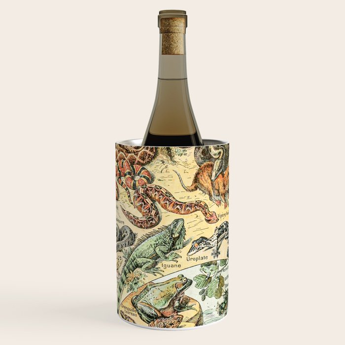 Reptiles II by Adolphe Millot // XL 19th Century Snakes Lizards Alligators Science Textbook Artwork Wine Chiller Gallery Image 3