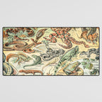 Reptiles II by Adolphe Millot // XL 19th Century Snakes Lizards Alligators Science Textbook Artwork Desk Mat Gallery Image 3