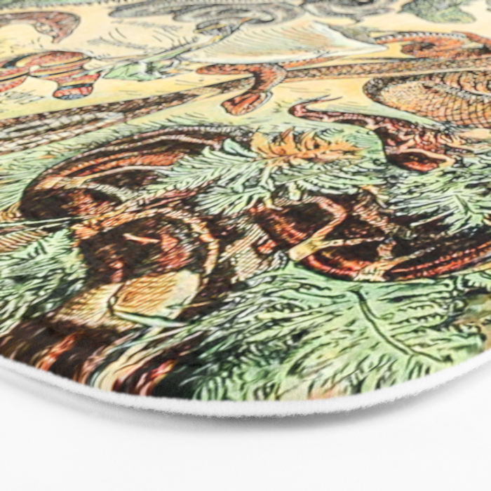 Reptiles II by Adolphe Millot // XL 19th Century Snakes Lizards Alligators Science Textbook Artwork Bath Mat Gallery Image 3
