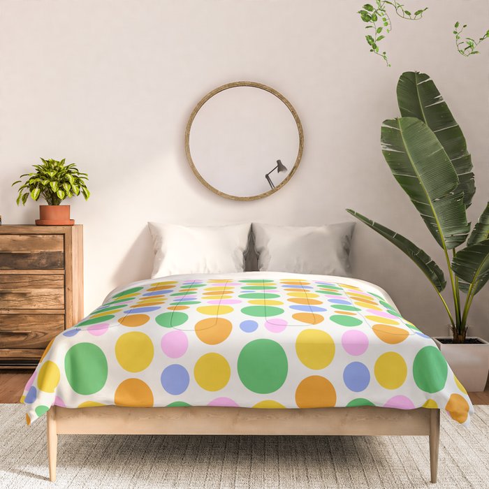 Colorful polka dot circle cartoon pattern Comforter Gallery Image 3