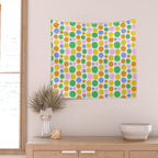 Colorful polka dot circle cartoon pattern Wall Tapestry Gallery Image 2