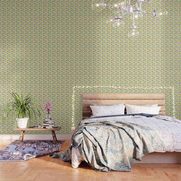 Colorful polka dot circle cartoon pattern Wallpaper Gallery Image 1
