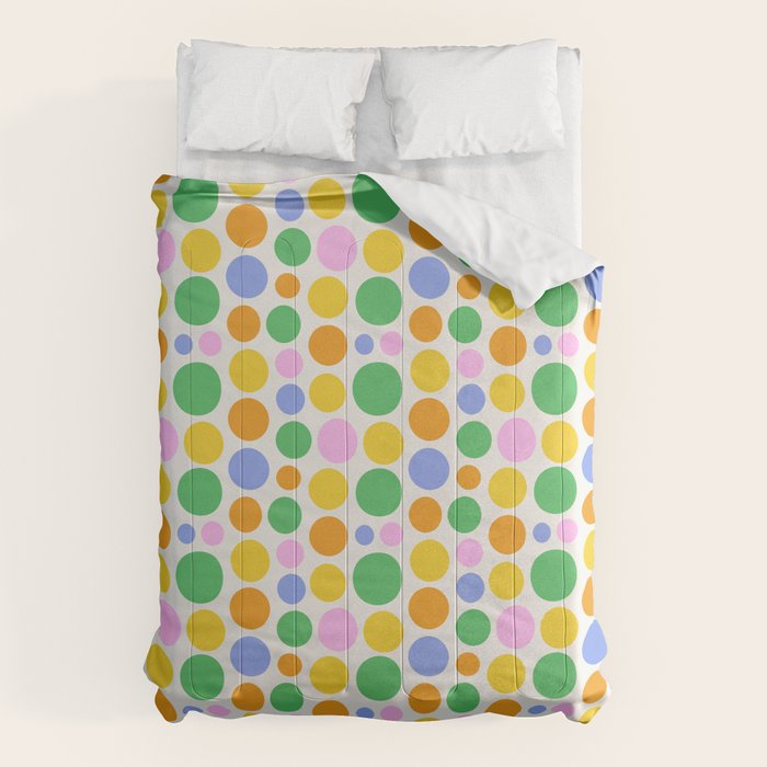 Colorful polka dot circle cartoon pattern Comforter Gallery Image 6