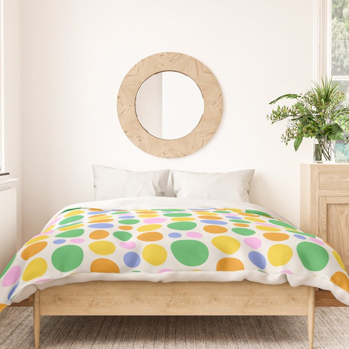 Colorful polka dot circle cartoon pattern Duvet Cover Gallery Image 3