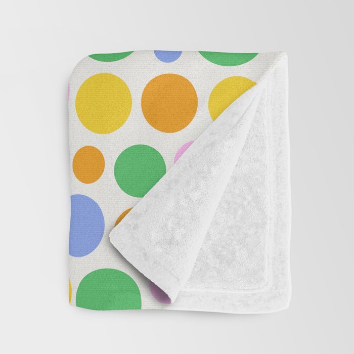 Colorful polka dot circle cartoon pattern Throw Blanket Gallery Image 3