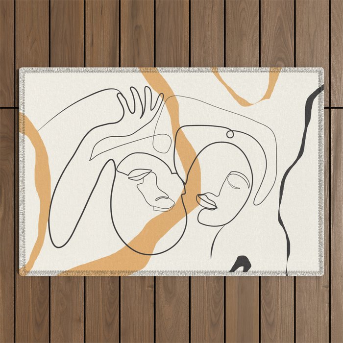 Character Faces 03 Outdoor Rug Gallery Image 1