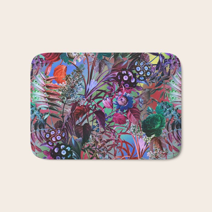 Multicolor Floral Pattern Bath Mat Gallery Image 1