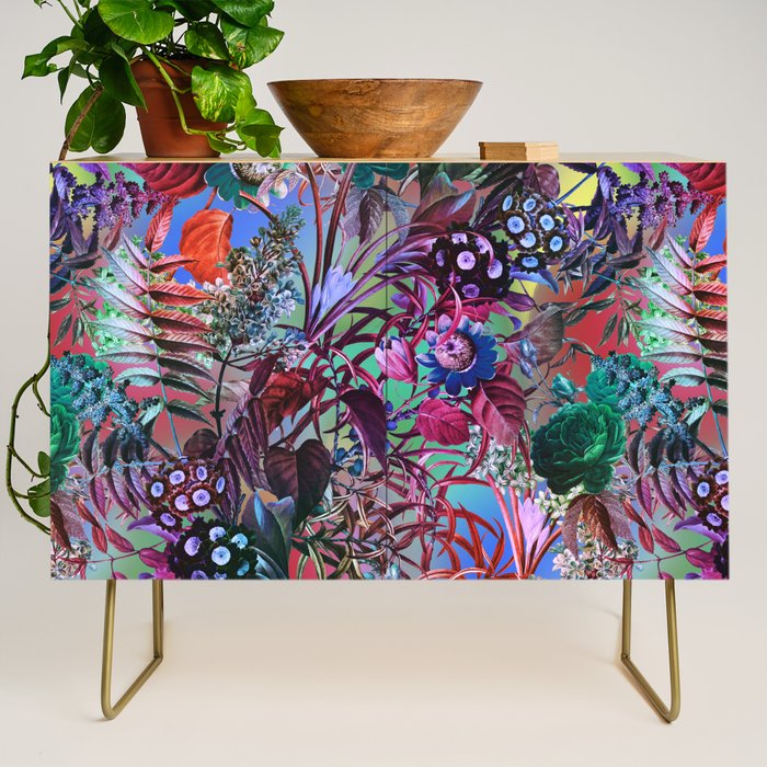 Multicolor Floral Pattern Credenza Gallery Image 1