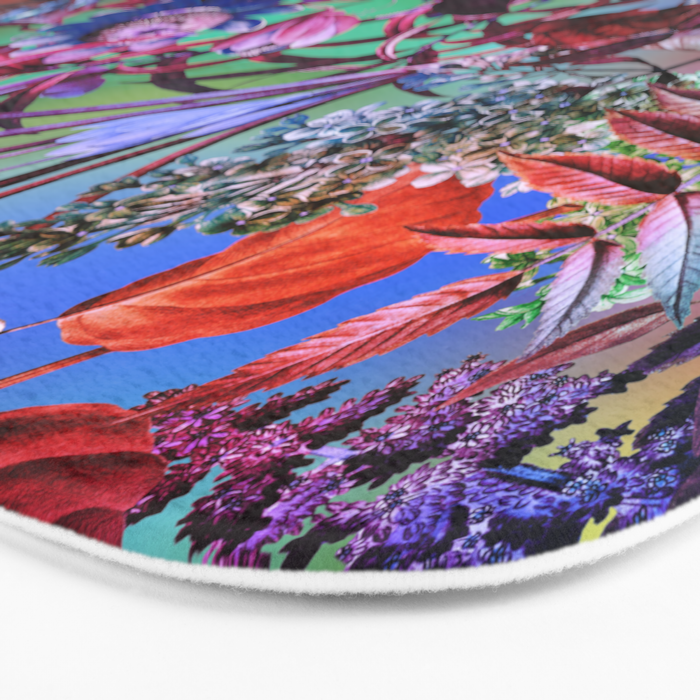 Multicolor Floral Pattern Bath Mat Gallery Image 3