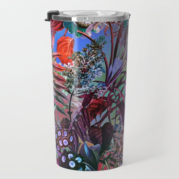 Multicolor Floral Pattern Travel Mug Gallery Image 3