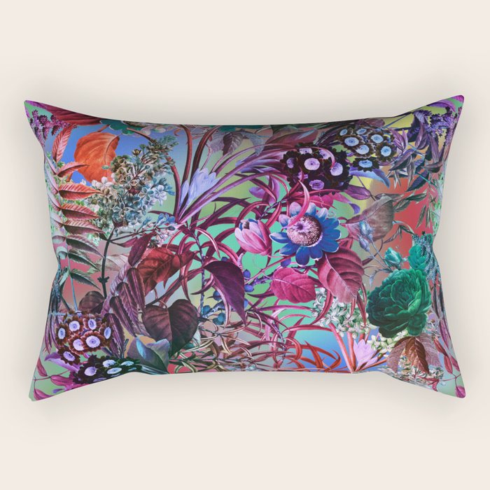 Multicolor Floral Pattern Rectangular Pillow Gallery Image 2