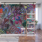 Multicolor Floral Pattern Wall Mural Gallery Image 1