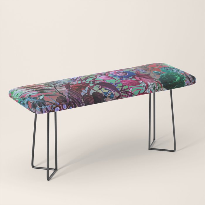 Multicolor Floral Pattern Bench Gallery Image 1