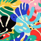 Colorful tropical plant leaves art pattern Coffee Mug Gallery Image 2