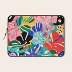 Colorful tropical plant leaves art pattern Laptop Sleeve Gallery Image 1