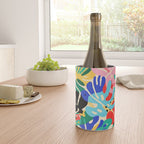 Colorful tropical plant leaves art pattern Wine Chiller Gallery Image 4