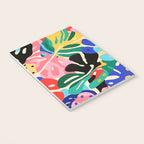 Colorful tropical plant leaves art pattern Notebook Gallery Image 3