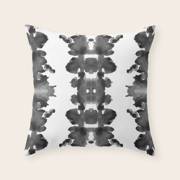 Black Ink Blots Throw Pillow Gallery Image 6