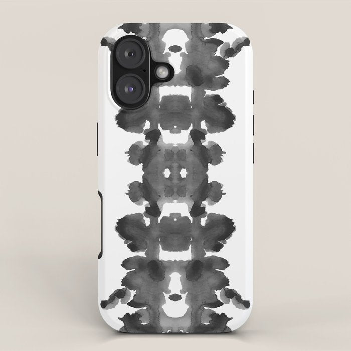Black Ink Blots iPhone Case Gallery Image 1