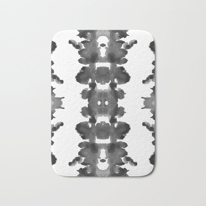 Black Ink Blots Bath Mat Gallery Image 1