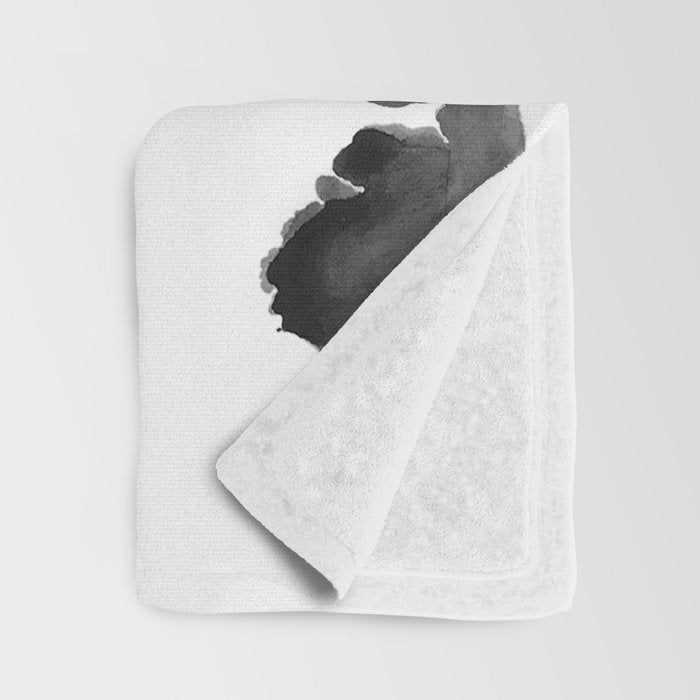 Black Ink Blots Throw Blanket Gallery Image 3