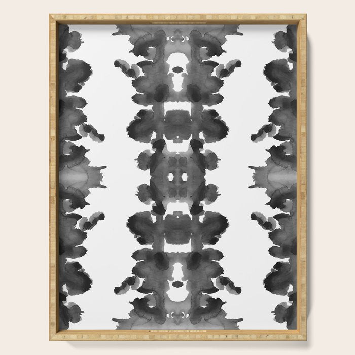 Black Ink Blots Serving Tray Gallery Image 1