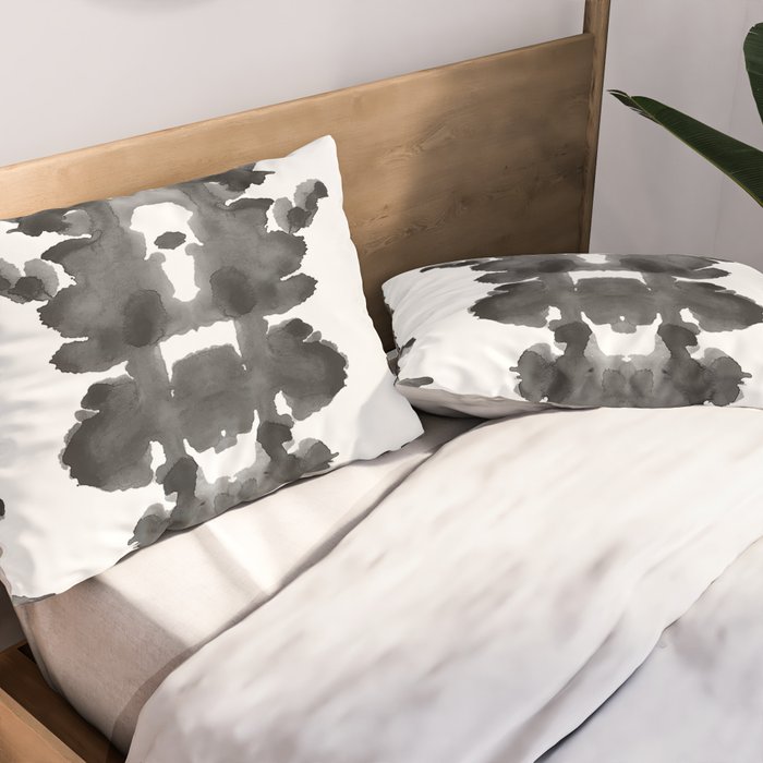 Black Ink Blots Pillow Sham Gallery Image 2