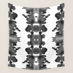 Black Ink Blots Wall Tapestry Gallery Image 4