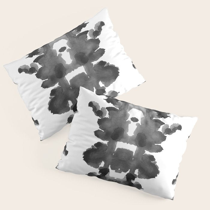 Black Ink Blots Pillow Sham Gallery Image 1