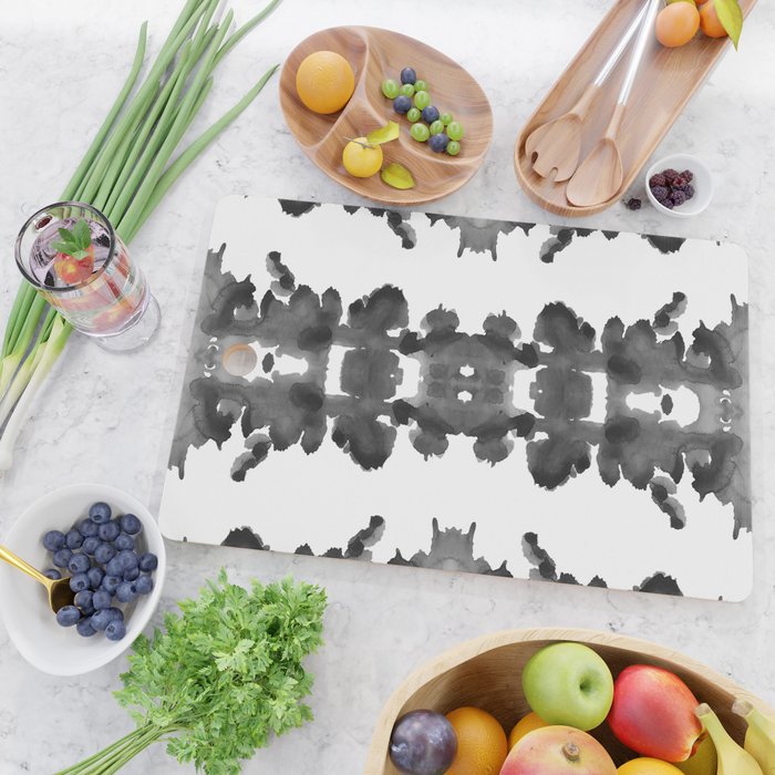 Black Ink Blots Cutting Board Gallery Image 2