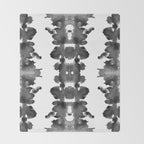 Black Ink Blots Throw Blanket Gallery Image 2