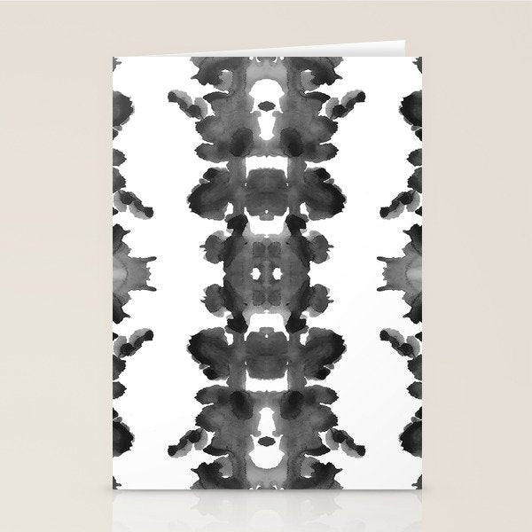 Black Ink Blots Stationery Card Gallery Image 1