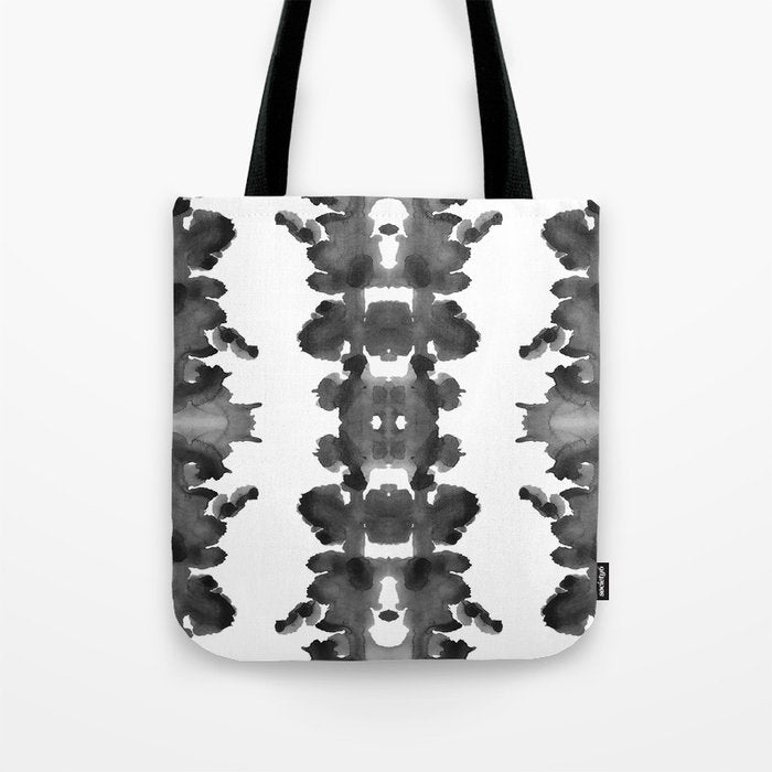 Black Ink Blots Tote Bag Gallery Image 1