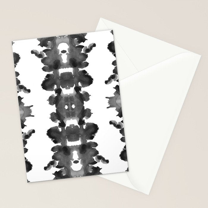 Black Ink Blots Stationery Card Gallery Image 2