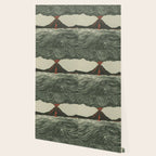 Volcano Woodcut Wallpaper Gallery Image 2