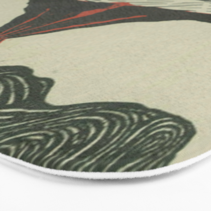 Volcano Woodcut Bath Mat Gallery Image 3