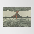 Volcano Woodcut Rug Gallery Image 2