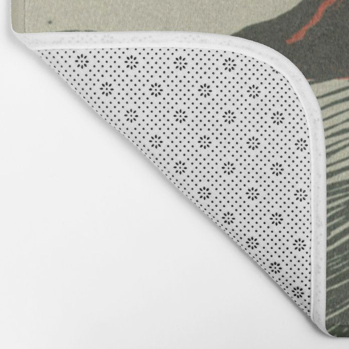 Volcano Woodcut Bath Mat Gallery Image 2