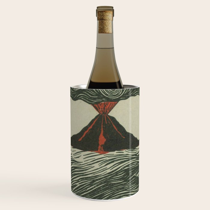 Volcano Woodcut Wine Chiller Gallery Image 1